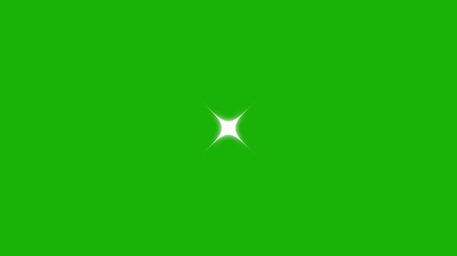 Twinkle stars blast animated, flat vector blinking shining light twinkling effect glowing, glitter sparkle animated green screen, star twinkling animation, blinking light effect.