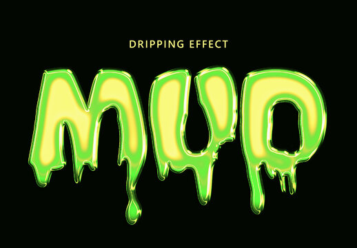 Liquid Ooze Dripping Text Effect