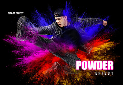Powder Blast Effect Mockup