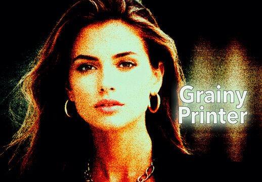 Retro Grainy Printer Photo Effect