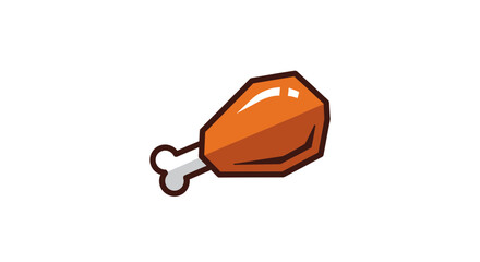 Obraz premium Roasted Chicken Leg Illustration: A Delicious And Appetizing Culinary Design