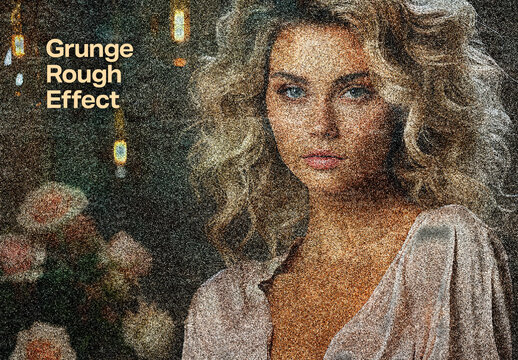 Grunge Rough Effect Mockup