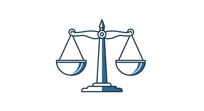 Scales Of Justice Illustration Depicting Legal Balance and Fair Judgement Concepts