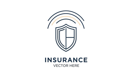 Obraz premium Shield Icon Representing Guarantee, Safeguard, and Security in Digital Insurance Concept
