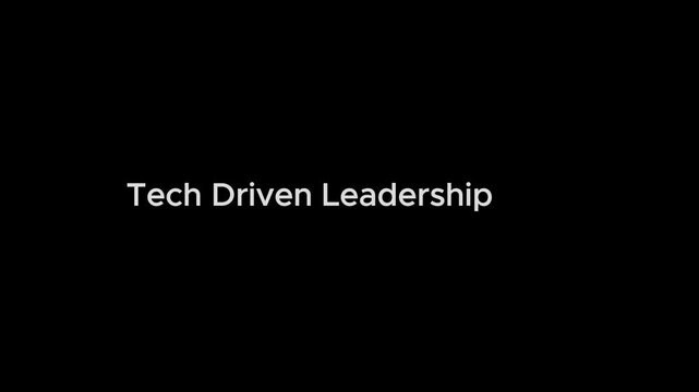 A confident businesswoman leading a team with tech driven leadership in a modern office