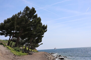 Mediterranean Sea view from Eze city located in France, Europe
