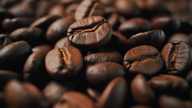 coffee beans macro texture cinematic detail