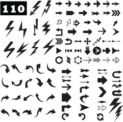 arrow Set icons Vector illustration EPS10
