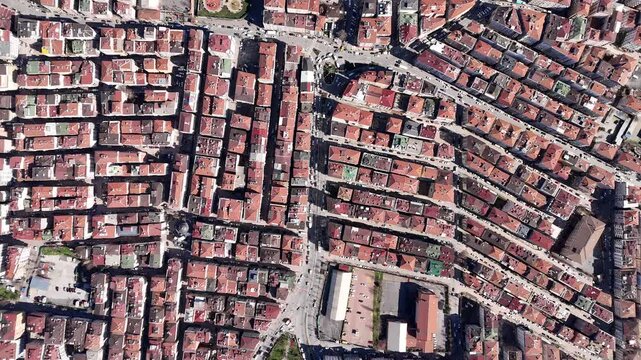 Aerial daytime view of Istanbul's 3rd bridge, drone footage of Istanbul from the sky. General view of Istanbul from high altitude.