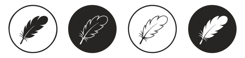 feather fluffy icon set