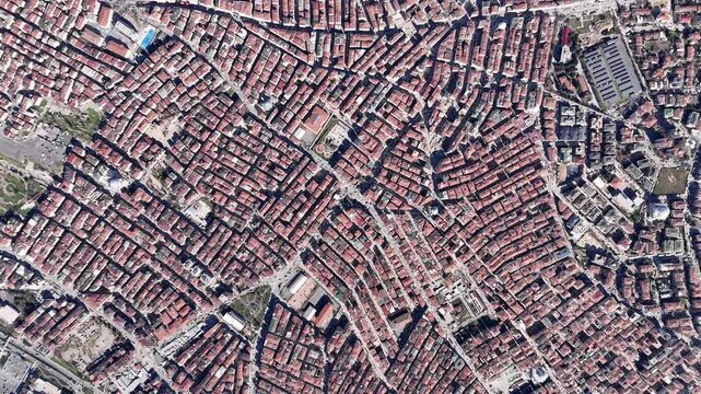 Aerial daytime view of Istanbul's 3rd bridge, drone footage of Istanbul from the sky. General view of Istanbul from high altitude.