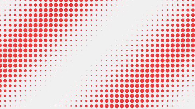 4K, Circle dot background video with rhythmic movement and red-white, for advertising backgrounds, presentations, food and beverage advertisements, wallpapers,  