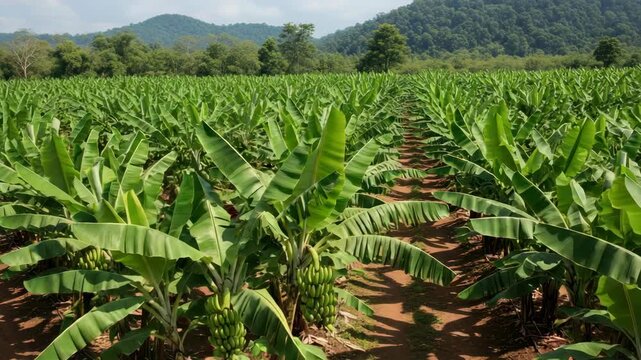 Banana plantation field agricultural landscape