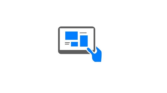 Touching Pad Icon Animated