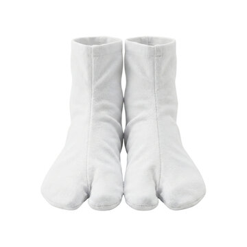 Traditional Japanese white split toe tabi socks