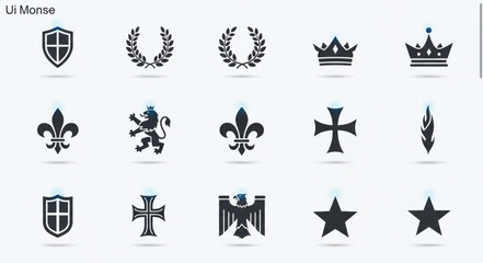 Collection of Heraldic Symbols and Emblems. © Kelian