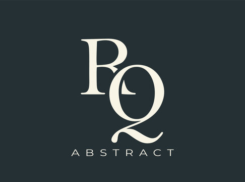 Elegant RQ Monogram Logo Design. Perfect for branding, stationery, luxury goods, corporate identity and logo design