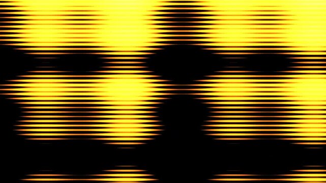 Abstract blurred yellow pattern on black background.