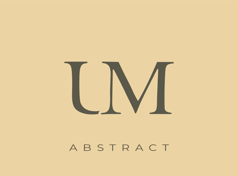 Elegant UM Monogram Logo Design. Perfect for branding, stationery, luxury goods, corporate identity and logo design