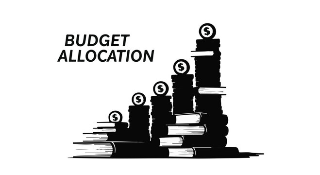 Business budget allocation and financial planning concept