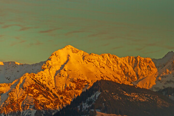 Allgäu - Rotspitze - Abendrot - Alpenglühen - Winter - Berge