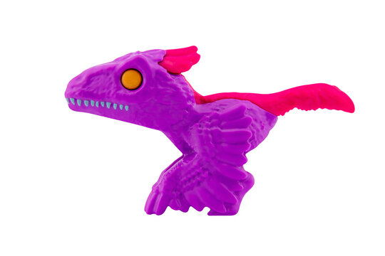 Velociraptor mongoliensis toy. The isolation is on a transparent background in the PNG format.
