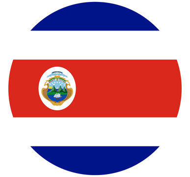 button flag of Costa Rica icon vector illustration 