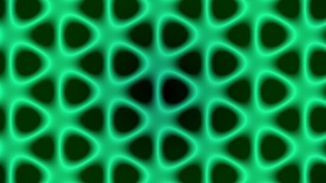 Green glowing grid pattern with triangular shapes.