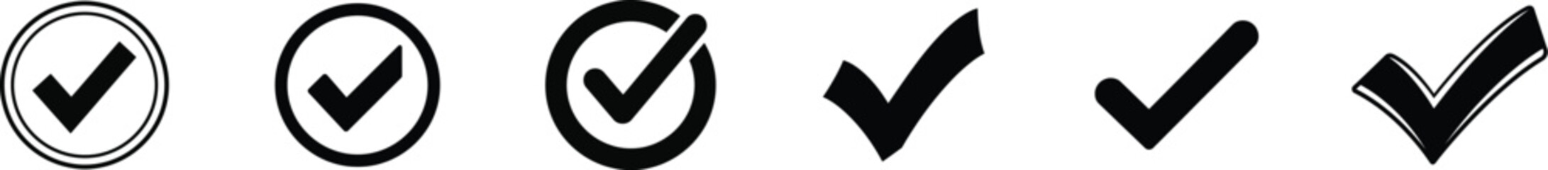 Collection of checkmark symbols in various styles and shapes © MDSAHAN
