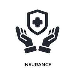 Obraz premium Insurance Icon Glyph Style. Vector Illustration For Graphic Design