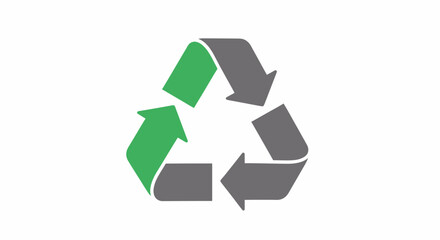 Obraz premium Recycling Symbol with Green Arrow.