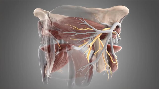 Detailed 3D CGI Anatomical Rendering of the Adult Temporomandibular Joint and Musculature