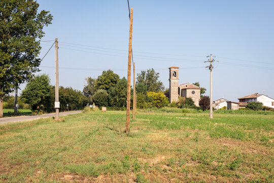 view of San Rocco village, municipality of Busseto, province of Parma, Emilia-Romagna, Italy