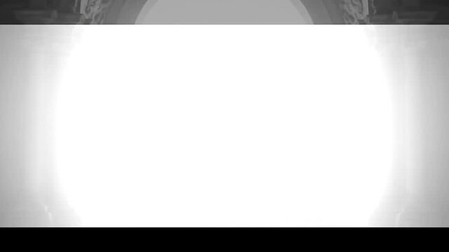 Brilliant White Light Illuminates a Dramatic Scene with a Dark Border, Creating a Powerful Visual Impact and Suggesting a Moment of Revelation or Discovery