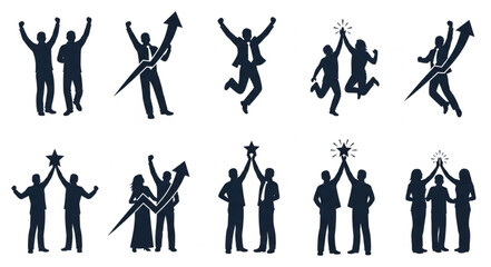 Business People Celebrating Success and Achievement Together.