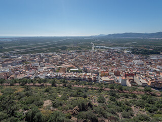 Obraz premium Panoramic view of Almenara from Almenara Castle, Castellón, Spain.
