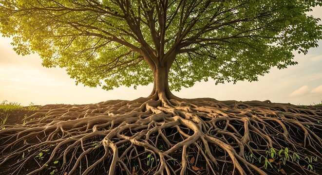 A tree with strong roots