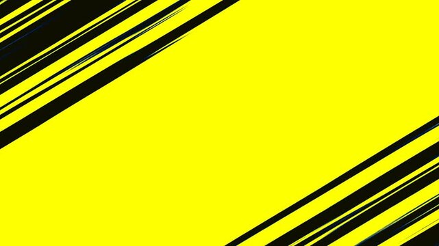 Slanted black cartoon Speed ​​Line. manga speed lines yellow background. anime speed lines