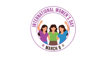 Obraz premium International Womens Day Logo Illustration.