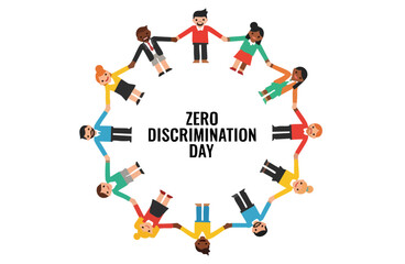 Zero Discrimination Day illustration promoting equality and diversity.