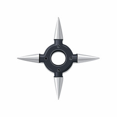 Naklejka premium ninja star weapon with transparent background