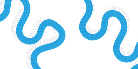 Obraz premium Abstract background featuring an organic curvy wave design with light blue and dark navy blue patterns on white backdrop for modern creative minimal layouts.