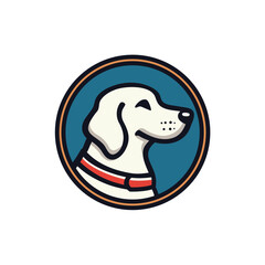 Illustration of a dogs head profile.