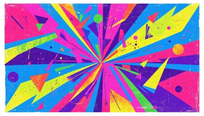 Colorful Retro Burst Background