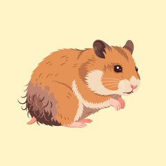 Cute Cartoon Hamster Illustration