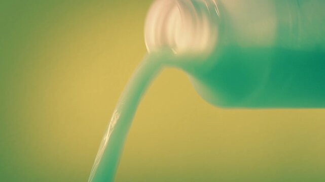 Bottle Of Green Liquid Poured 3 Shots