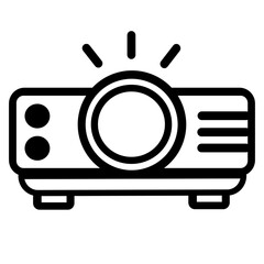 vector illustration of a video projector