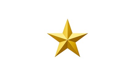 Obraz premium Golden star symbolizing excellence and achievement on white background