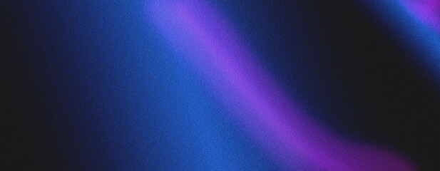 Dark blue and purple abstract gradient background with grain texture © ale studio 