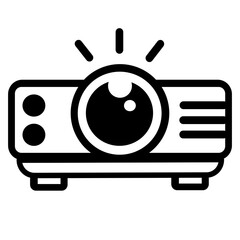 vector illustration of a retro projector